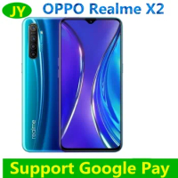 NEW realme X2 Global ROM Moblie Phone 6.4'' Full Screen Snapdragon 730G 64MP Camera NFC 30W Fast Charger OPPO Cellphone VOOC