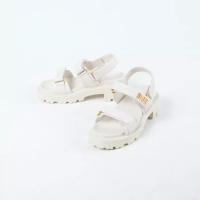 Dior Sandal CHRISTIAN DIOR DIORACT PLATFORM LAMBSKIN WHITE STRAP SANDAL 100% ORIGINAL