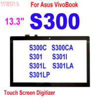13.3" Touch For Asus VivoBook S300 Touch S300C S300CA S301 S301I S301L S301LA S301LP Touch Screen Digitizer Panel Front Glass