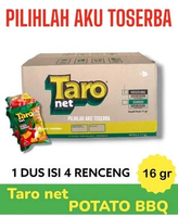 Taro NET Snack POTATO BARBEQUE BBQ 16 gr RENCENG - ( HARGA 1 DUS )