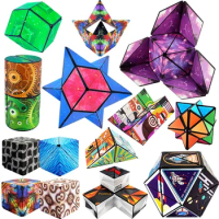 versatile magic cube decompression toy, geometric 3D infinite magic cube children's puzzle toy