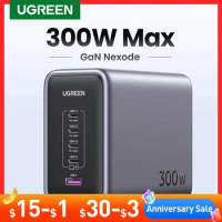 UGREEN 300W GaN Charger Desktop Charging Station 140W Max Single Port PD3.1 Fast Charger forLaptops MacBook Pro MacBook Air