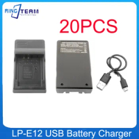 20PCS/LOTS LP-E12 USB Charger For Canon EOS 100D M2 M10 M50 M100 M200 Kiss X7 SX70HS Rebel SL1 DSLR Camera LPE12 LP E12 Battery