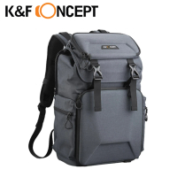 【K&amp;F Concept】新休閒者 專業攝影單眼相機後背包 防撞防水 灰色 體積25L容量22L(KF13.098V1)