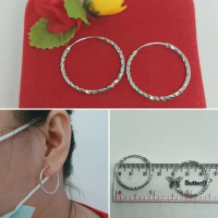 Anting Gipsi/india perak silver925 Lapisan emas putih at1