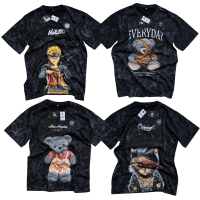 (MOTIF ACAK)Paket 4 Kaos WASHING FUL PRINT Dewasa Ready Size M L XL XXL Semi Katun 24s Distro Oblong