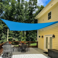 Sun Shade Sail Square Canopy Shade Cover UV Block for Backyard Pergola Porch Deck Garden Patio Outdoor Activities 20' X 20'