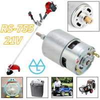 Dinamo DC Motor RS-755 21V Motor Listrik Tanpa Kabel Tahan Lama untuk Mesin Potong Rumput Alat Kebun