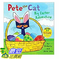 [106美國直購] 2017美國暢銷書 Pete the Cat:Big Easter Adventure