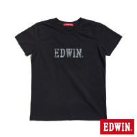 【EDWIN】女裝 人氣復刻款 迷彩魚LOGO短袖T恤(黑色)