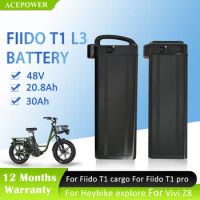 For Fiido T1 Heybike Explore Vivi Z8 Wallke H6 Engwe O14 Battery Ebike Battery 48V 20.8Ah 30Ah Folding Electric Bike Batteries