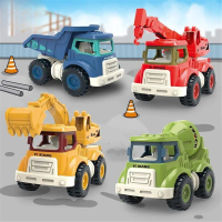 Kenderaan Kereta Kartun,Lori Sampah, Mainan Kereta Kejuruteraan Mudah Alih, Untuk Kanak-kanak, Maina
