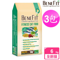 【BENEFIT 斑尼菲】3包箱購 活力貓糧 6kg 海鮮配方(全齡貓 貓飼料 寵物飼料)