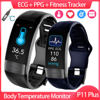 P11 Plus Smart Watch Men Fitness celet Smart Band ECG PPG SpO2 Women Smartwatch Body Temperature P11 Wristband