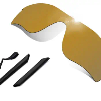 Glintbay 100% Precise-Fit Bronze Golden Replacement Lenses and Black Rubber kit for Oakley RadarLock Path Sunglasses