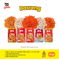 CEKELIN Basreng Cemilan Basreng Berat 50gr Halal Dengan 5 Varian Rasa Termasuk BBQ & Pedas Daun Jeru