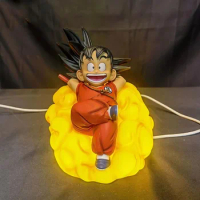 17cm Anime Son Goku Dragon Ball Z Figure Small Goku Action Figure Night Light Ornaments Will Lightable PVC Collection Model Toys
