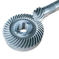 Hypoid gear modul 10.5 51T, ini berbentuk kerucut, mirip dengan roda gigi spiral bevel tetapi mentra