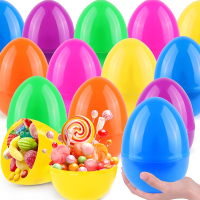 12 PCS Jumbo Easter Eggs 6 Inch Giant Plastic Bright Solid Easter Eggs Assorted Colors Large Fillabl