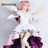 【Wetrose】In Stock Ultra Madoka Cosplay Costume Ultimate Kaname God Mahoushoujo Magic Girl Puella Magi ☆ Magica Set Wig Halloween