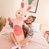 兔子抱枕長條可拆洗大公仔布娃娃小白兔毛絨玩具女孩睡覺玩偶兒童