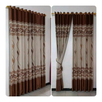 gorden smokring blackout premium dekorasi curtain Kain motif spiral untuk ukuran jendela/pintu 50cm