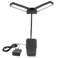 LED Music Stand Light Folding Piano Lamp Adjustable Rechargeable Clip Light Reading Clamp Lamp for Grand Piano Book Reading