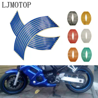 Motorcycle Wheel Sticker Motocross Reflective Decals Rim Tape Strip For Suzuki RM 85 125 250 RMZ 250 450 RMX250 DRZ400SM DR250