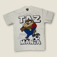 เสื้อยืด Taz Mania ลายนักบอล (Tasmanian Devil) เสื้อการ์ตูน Looney Tunes