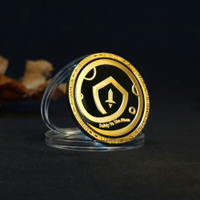 Safemoon幣平安月金色紀念章裝飾硬幣時尚創意禮品金幣禮物火箭幣