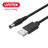 【樂天限定_滿499免運】UNITEK USB 轉 DC 5.5 外接電源線(Y-C4046BK)