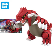 Bandai Original Pokemon Anime Groudon Action Figure Assembly Model Toys Collectible Model Ornaments Gifts for Children