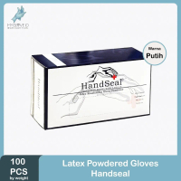 HANDSEAL Sarung Tangan Karet Medis Gloves Handscoon Latex Powder 100 pcs Putih