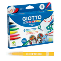 【義大利GIOTTO】衣物彩繪筆-6色(布料彩繪筆 繪布筆 特殊筆)