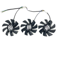 New 3PCS/set 75mm 12V 4P GPU X3 Cooling Fan For Zotac GeForce GTX 1660 SUPER X-GAMING OC3 PRO Graphics Cooler Fan