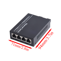 1Pcs Gigabit Fiber Optical Media Converter Switch 101001000M โหมดเดี่ยว2ไฟเบอร์ถึง4 RJ45 Upcapc SC-Port Transceiver Kit