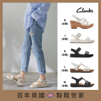 【Clarks】英國百年鞋 女鞋 男鞋 涼鞋 厚底涼鞋 楔型鞋(網路獨家)