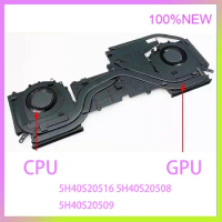 New Laptop CPU GPU Cooling Heatsink Fan Cooler For Lenovo Legion 5 Pro 16ARH7H 82RG 5H40S20515 5H40S20516 Radiator