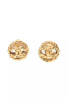 CHANEL 二奢 Pre-loved Chanel coco mark earrings GP mirror gold lava 93A
