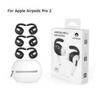 AhaStyle 3 Pairs Ear Hooks for AirPods Pro 2 Anti-Slip Earbuds Covers Eartips + Silicone Pouch for Apple AirPods Pro 2 Accessory