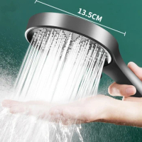 New Large Shower Head 5 Modes Adjustable High-pressure Shower Set with Shower Filter Rotatable Shower Head Rainfall Shower He