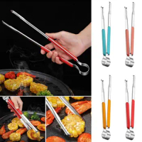 Stainless Steel Food Tongs Utensil Tong Korean Toast Bread Clamp BBQ Meat Bun Buffet Clips Cooking Tongs Kitchen Tools