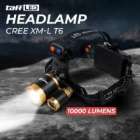senter kepala gold/taffled senter headlamp cree XM-L3T6 10000