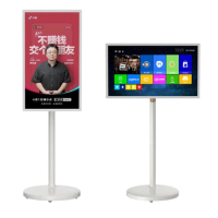 21.5/23.8/27/32/43 Inch Stand By Me Portable Touch Screen Smart Tv Floor Standing Portable Mobile Tv