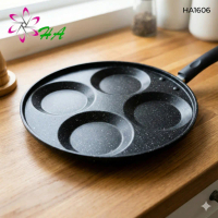 HA1606/1607 3IN1 Teflon Wajan Panci Teplon Cetakan Telur Omelet Dadar Burger Ham Pan Anti Lengket Pa