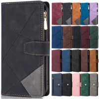 For Samsung A12 A125F Case Leather Zipper Phone Case on For Samsung Galaxy A12 A 12 Nacho A12S M12 F12 Wallet Card Holder Cover