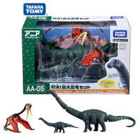 Takara Tomy Tomica Ania สัตว์ผจญภัย AA-05 Showdown!ไดโนเสาร์ยักษ์ชุดเรซิ่นเด็กการศึกษา Mini Action Figure ของเล่น Bauble