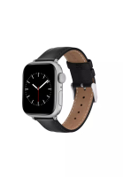 Daniel Wellington Smart Watch Leather Strap Sheffield Silver - DW Strap for Apple Watch 38, 40, 41mm