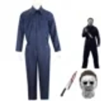 Michael Myers Costume Mask Cosplay Halloween Jumpsuit Outfits Horror Bloody Killer Carnival Party Costume for Adult Men