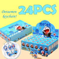 24 Doraemon กล่องสุ่ม Figure พวงกุญแจ การ์ตูน ฟิกเกอร์ Keychain ของขวัญอนิเมะ ของเล่นเด็ก